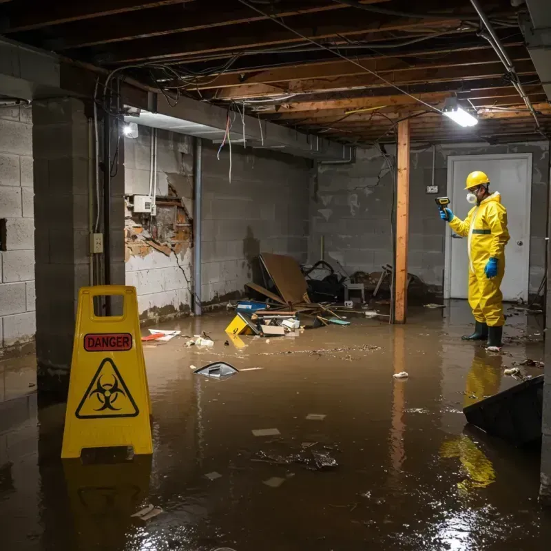 Flooded Basement Electrical Hazard in Terrell, TX Property